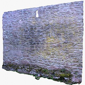 Castle stone old wall high-poly 3D model model