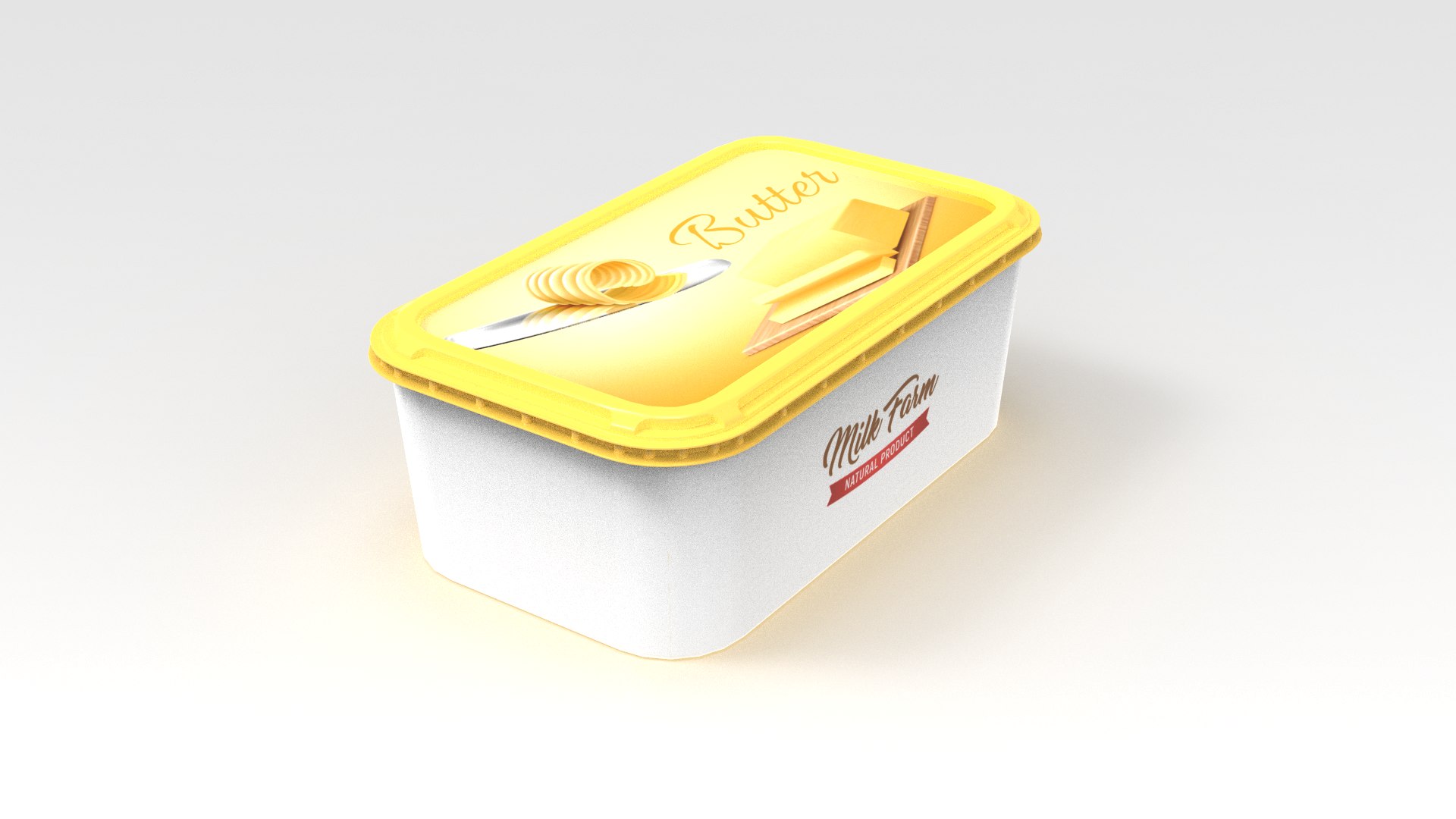 3D Margarine Container - TurboSquid 1763654