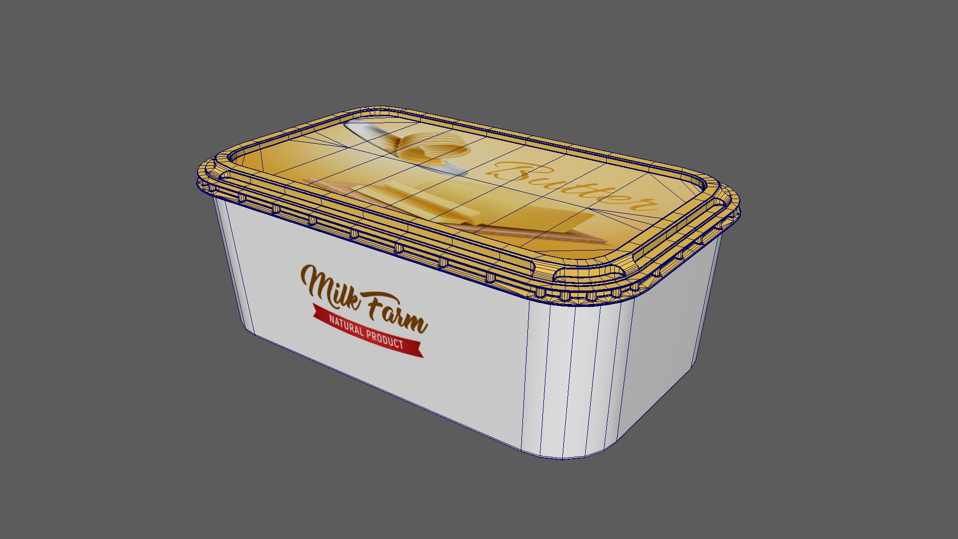 3D Margarine Container - TurboSquid 1763654