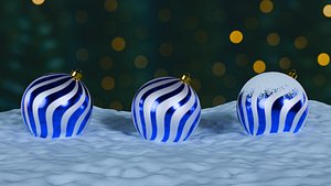 Christmas Ornaments Blue BLEND STL