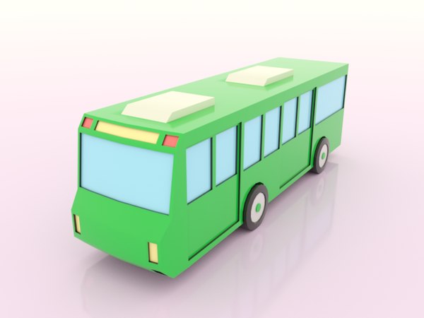 3D car bus cartoon - TurboSquid 1573066