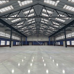 Warehouse Interior and Exterior Full Building