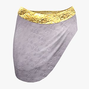 Diagonal Mini Jungle Skirt