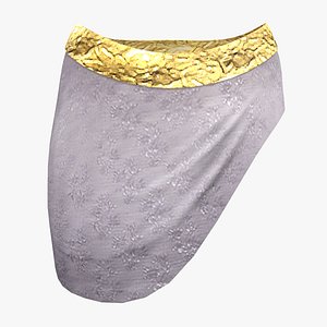 Diagonal Mini Jungle Skirt