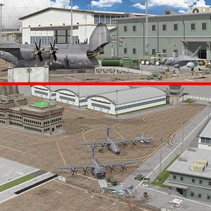 Military Air Base - Airport Terminal  model