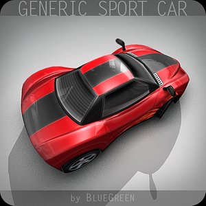 generic sport car 3d model