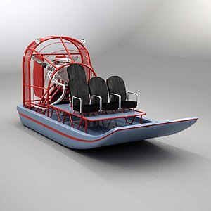 3d model of airboat air boat