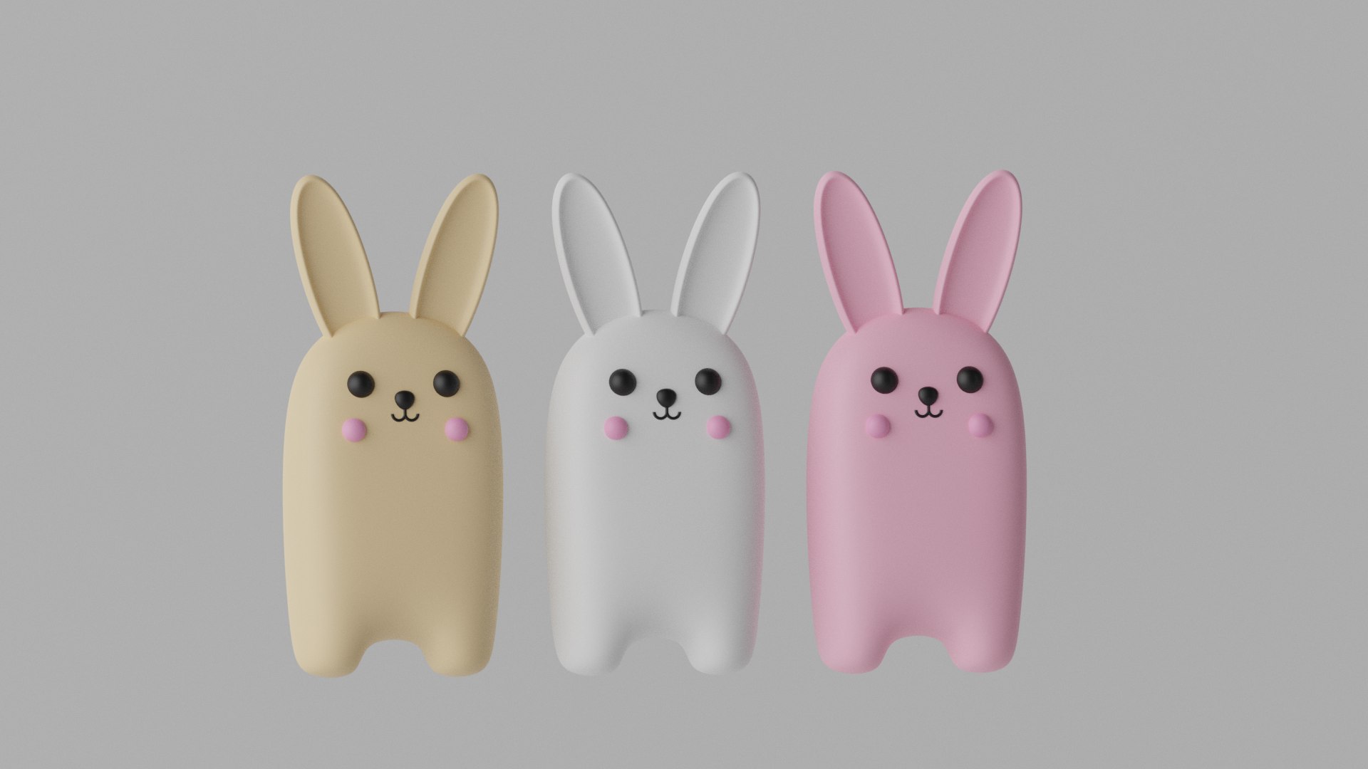 3D Cartoon Cute Bunny Rabbit - TurboSquid 1925354