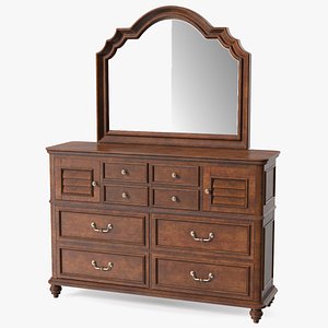 3D Charleston Dresser Wood