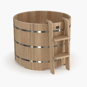 Circle wood baptistery