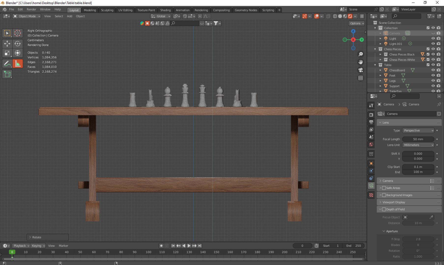 Chess Coffee Table 3D Model - TurboSquid 2016425