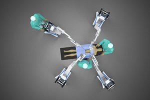 3D ADVANCE SURGICAL ROBOT SURGEON SURGERY MACHINE PATIENT OPERATING model