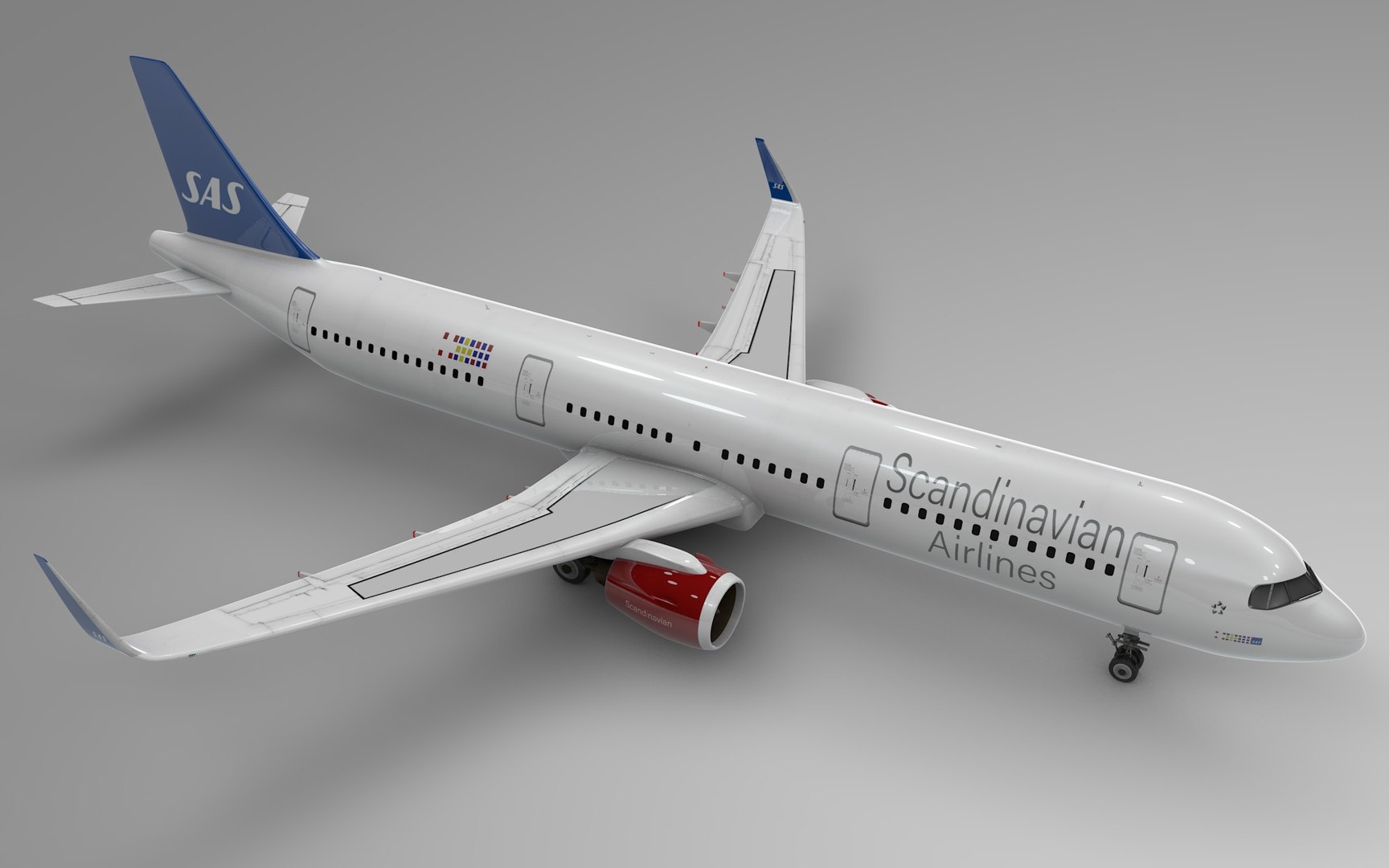 3D a321 neo scandinavian airlines model - TurboSquid 1635321