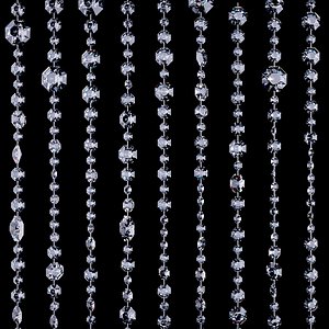 Crystal curtain round size 2000 x 900 mm