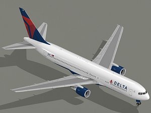 3d model boeing 767-300 er airliner