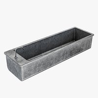 Metal Water Trough - UE4 And UE5 Optimized - Lowpoly 3D model