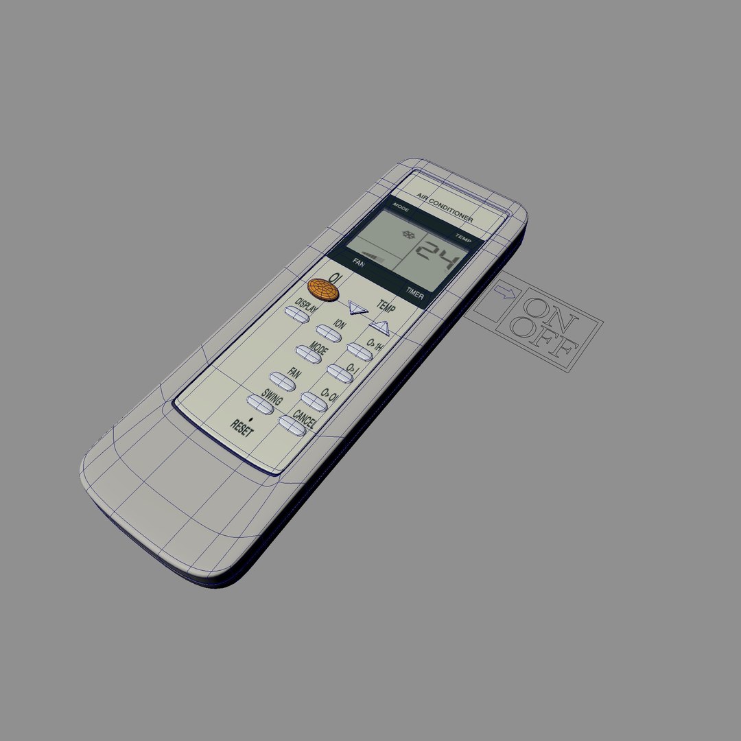 3d model air condition remote control
