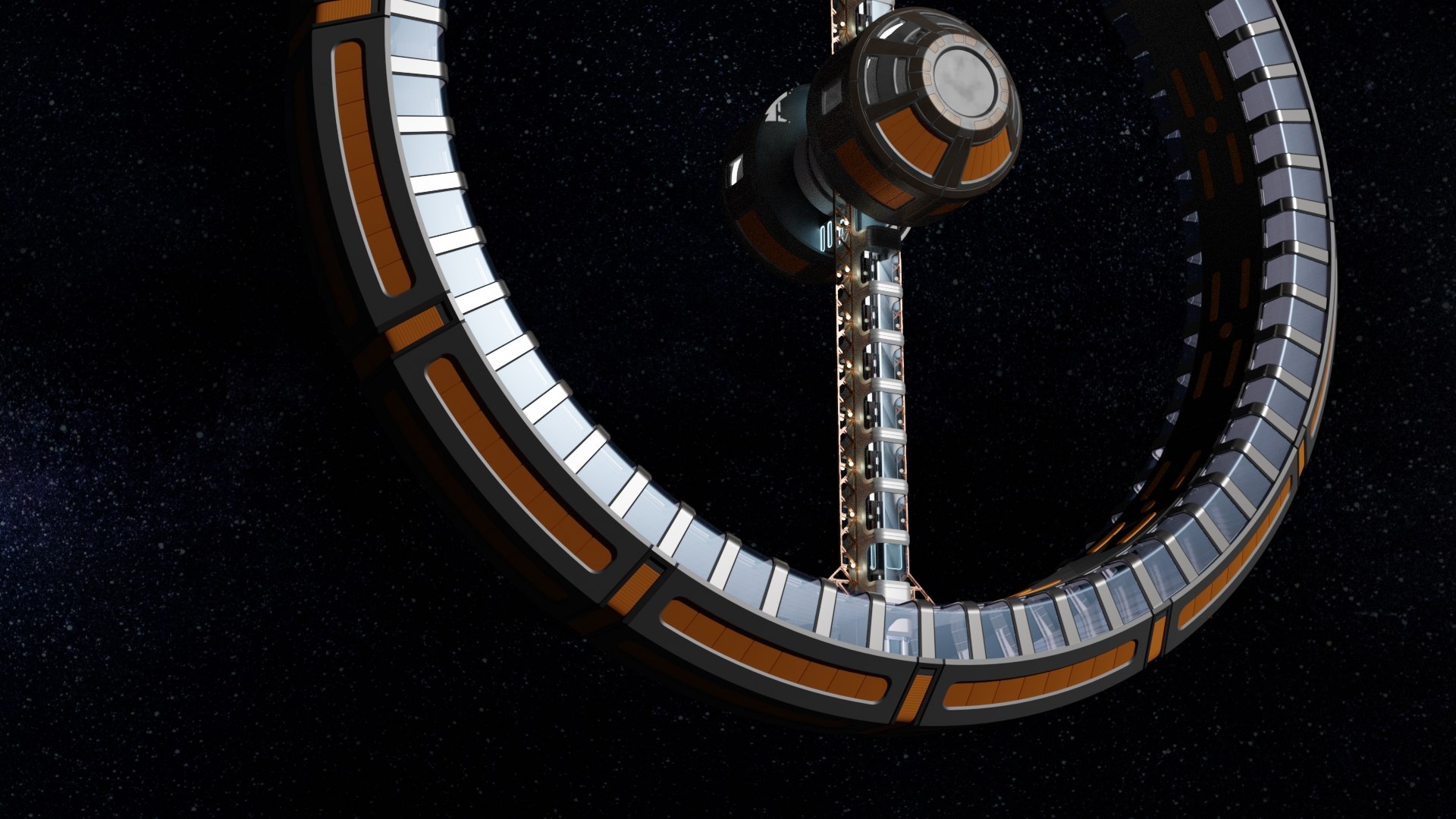 3D Space Station Artificial Gravity Model - TurboSquid 1490425