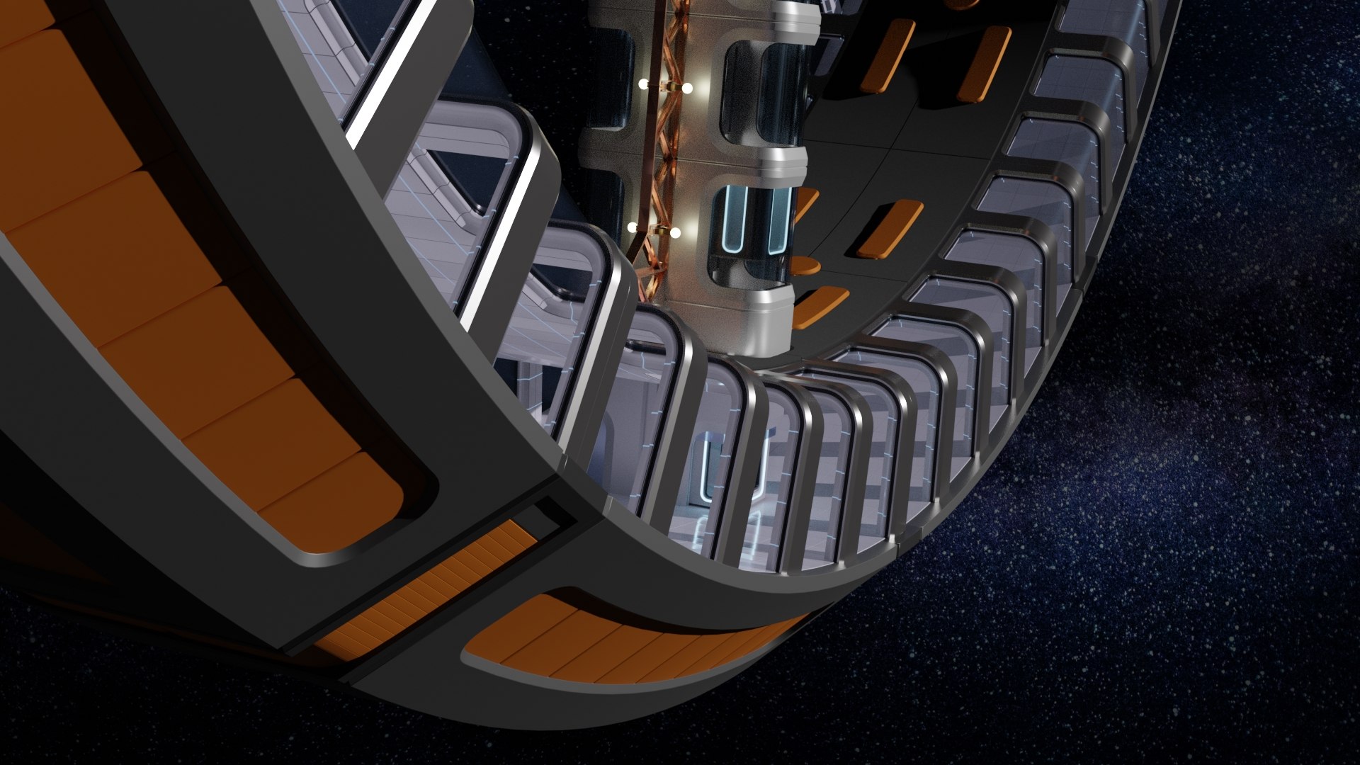 3D Space Station Artificial Gravity Model - TurboSquid 1490425