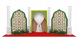 3D backdrop islamic ornament
