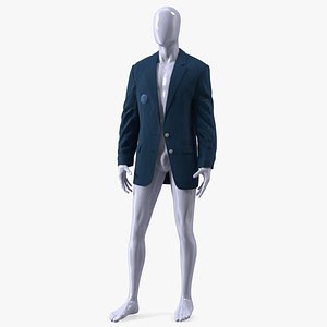 3D model Blue Jacket on Mannequin