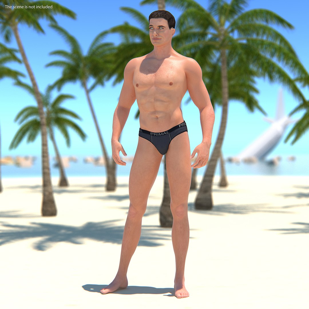 Fitness Athletic Man 3D model preview