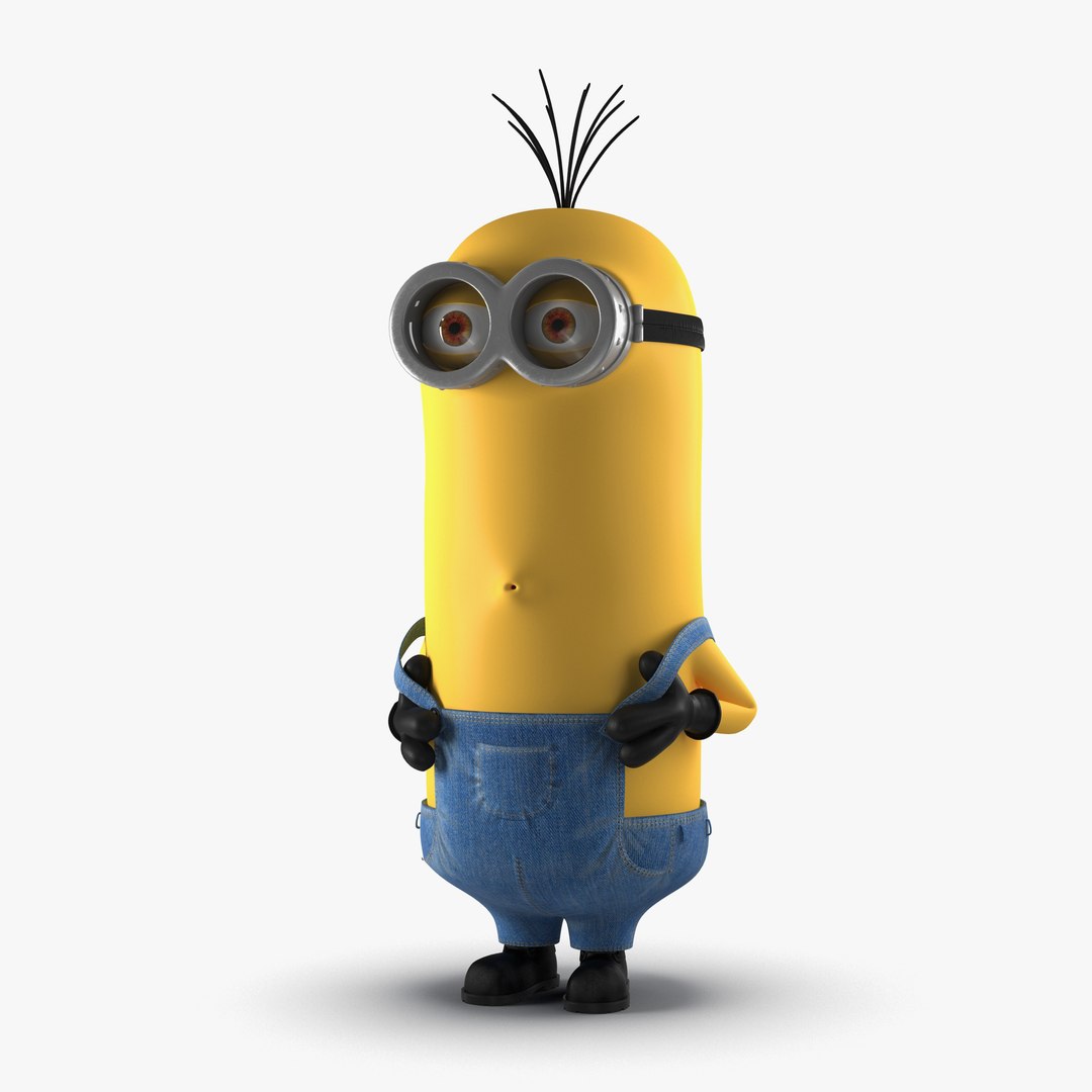 Tall Two Eyed Minion Pose 4 3D Model 3D model preview