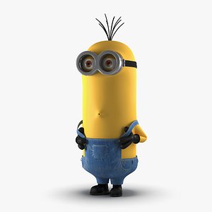 3d tall eyed minion pose