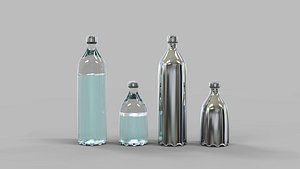 steel bottle 1 little 500ml 3D model