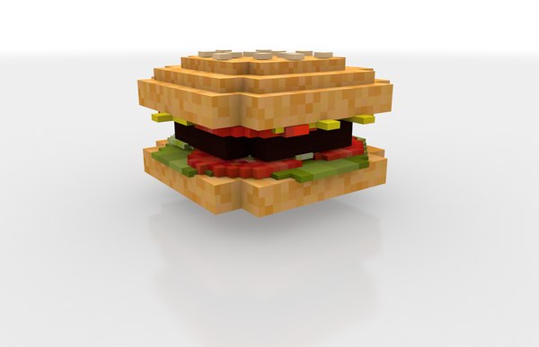 свободно 3D модель Minecraft Burger - TurboSquid 817750