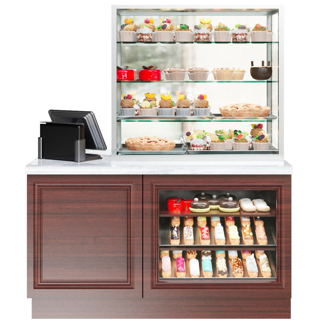 3D Showcase With Sweets And Desserts - TurboSquid 1784549