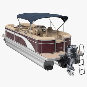 bennington sx25 pontoon boat 3D model