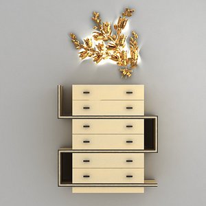 cabinet wall light custom 3D model
