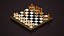 Voxel Glass and wood Chess board set