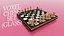 Voxel Glass and wood Chess board set