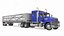 Freight Truck with Liquefied Natural Gas Transport Trailer Rigged for Maya