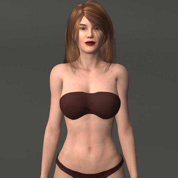 3D bikini rigged games model