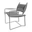 Silla con brazos Bill Sofield Baton de McGuirefurniture