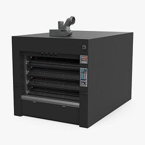Industrial Steam Bakery Oven Lights On