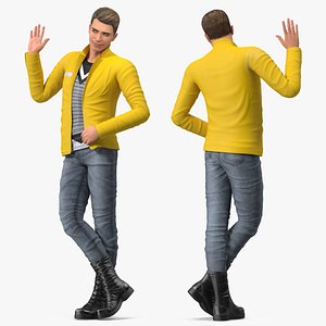 Teenage Boy Fashionable Style Rigged for Cinema 4D