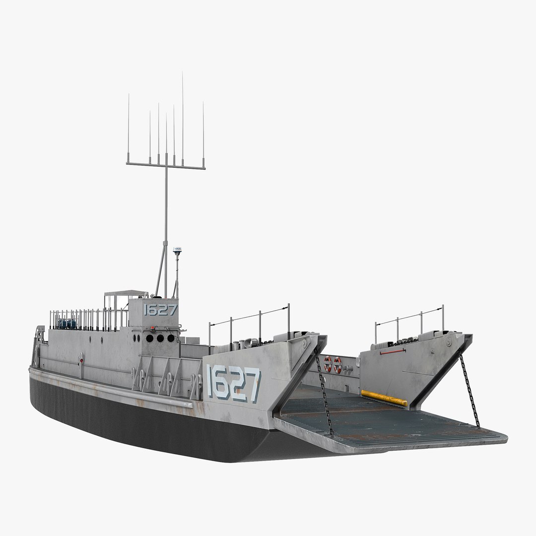 Landing Craft Utility class 1627 3D model preview