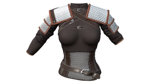 中世の女性戦士トップ肩ガード付き3Dモデル - TurboSquid 2071636 中世の女性戦士トップ肩ガード付き3Dモデル - TurboSquid 2071636