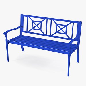 Park Bench Blue model