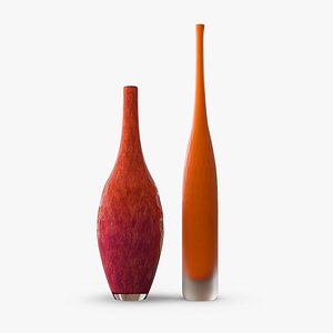3D model glass modern vases set