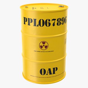 3D radioactive waste barrel