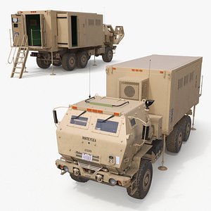Off Road Military Mobile Headquarters Rigged for Maya