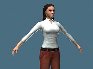 3d model girl sport