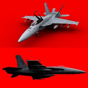 3D F-18 Super Hornet model