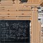 Written Chalkboard with Chalk and Eraser