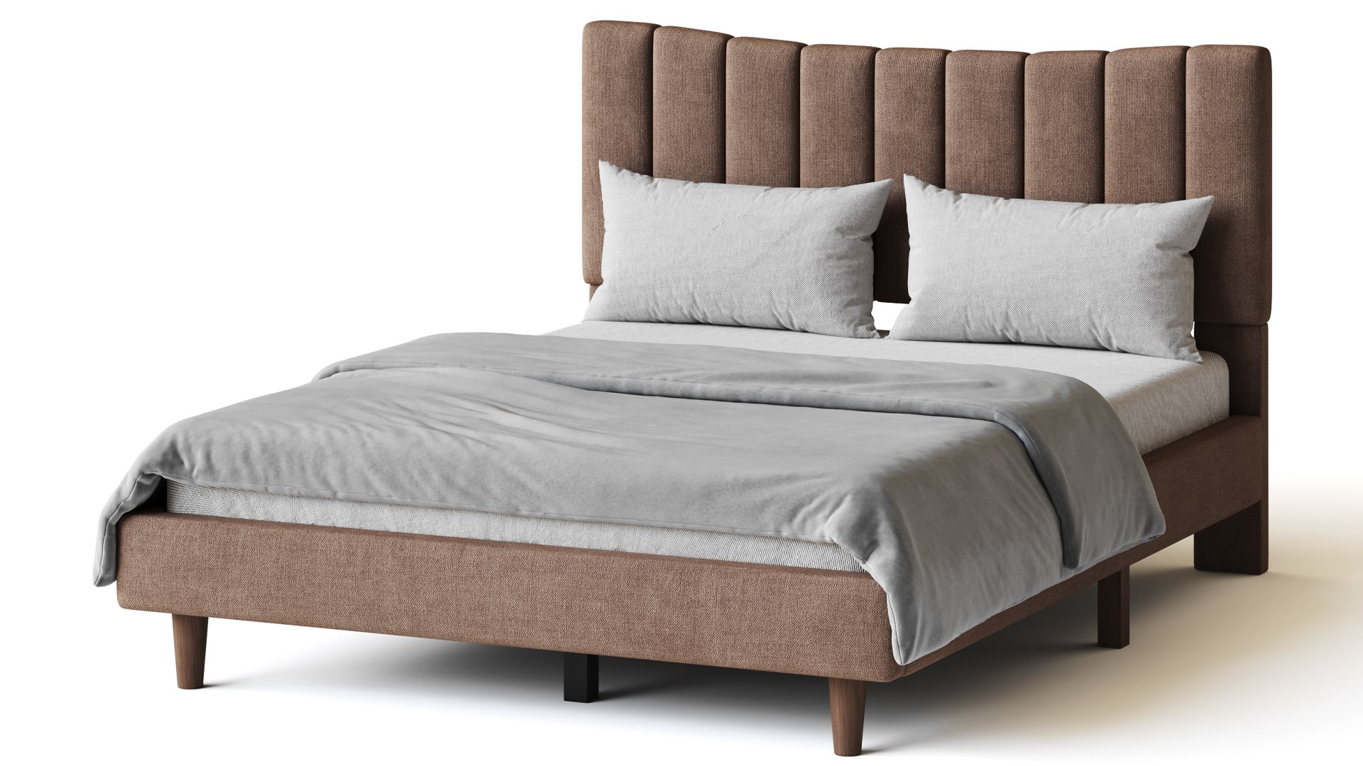 Aukfa Queen Upholstered Bed 3D Model - TurboSquid 2276420